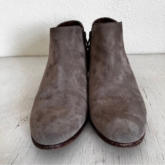 Sam Edelman Petty taupe suede ankle booties size 7.5 - Picture 3 of 11